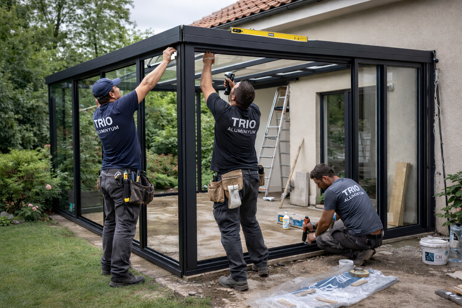 Trio Alüminyum montaj ve uygulama ekibi